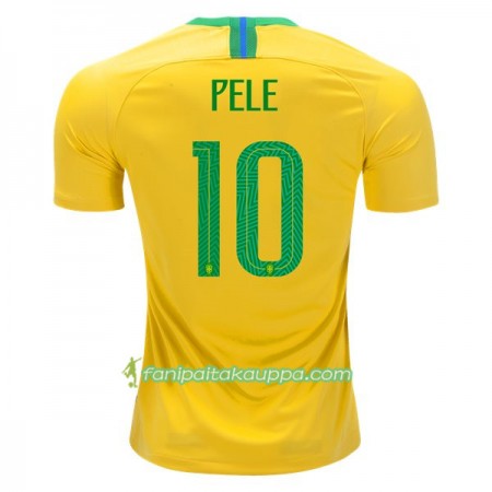 Jalkapallo Peliasut Brasilia Pele 10 MM 2018 Koti Pelipaita